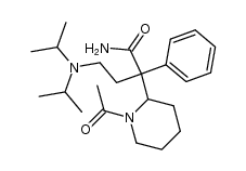 1-acetyl-α-[2-[bis(1-methylethyl)amino]ethyl]-α-phenyl-2-piperidineacetamide结构式