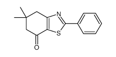 5,5-二甲基-2-苯基-5,6-二氢苯并[d]噻唑-7(4h)-酮结构式