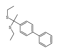 1-[1,1-bis(ethylsulfanyl)ethyl]-4-phenylbenzene Structure