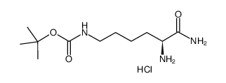 N'-叔丁氧羰基-l-赖氨酰胺盐酸盐结构式