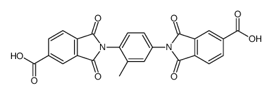 2,2'-(2-甲基-1,4-亚苯基)双[2,3-二氢-1,3-二氧代-1H-异吲哚-5-羧酸]结构式