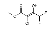 (E)-methyl 2-chloro-4,4-difluoro-3-hydroxybut-2-enoate结构式