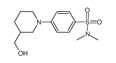 4-[3-(羟基甲基)-1-哌啶基]-N,N-二甲基苯磺酰胺结构式
