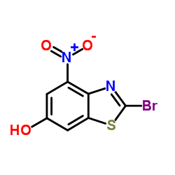 2-Bromo-4-nitro-1,3-benzothiazol-6-ol结构式