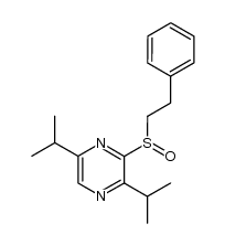 2-(2-phenylethylsulfinyl)-3,6-diisopropylpyrazine结构式