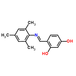 4-[(E)-(Mesitylimino)methyl]-1,3-benzenediol Structure