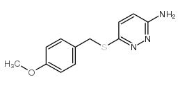 3-Pyridazinamine, 6-[[(4-methoxyphenyl)methyl]thio]- Structure