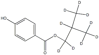 对羟基苯甲酸异丁酯-D9结构式