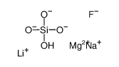 lithium,magnesium,sodium,hydroxy(trioxido)silane,fluoride结构式