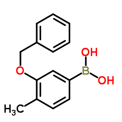(3-苄氧基-4-甲基)苯硼酸结构式