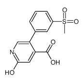 5-(3-methylsulfonylphenyl)-2-oxo-1H-pyridine-4-carboxylic acid结构式