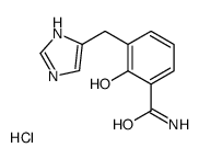 2-hydroxy-3-(1H-imidazol-5-ylmethyl)benzamide,hydrochloride Structure