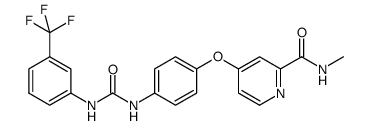 4-[4-[[[[3-(trifluoromethyl)phenyl]amino]carbonyl]amino]phenoxy]-N-methylpyridine-2-carboxamide structure