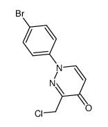 1-(4-bromophenyl)-3-(chloromethyl)pyridazin-4(1H)-one Structure