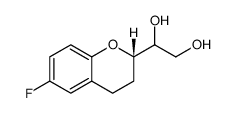 1-(6-fluorochroman-2-yl)ethane-1,2-diol结构式