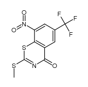 2-(甲硫基)-8-硝基-6-(三氟甲基)-4H-苯并[e][1,3]噻嗪-4-酮结构式