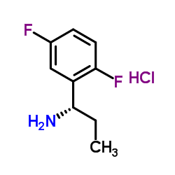 (S)-1-(2,5-二氟苯基)丙-1-胺盐酸盐结构式