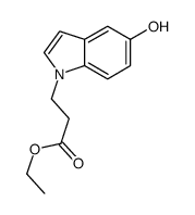 ethyl 3-(5-hydroxyindol-1-yl)propanoate结构式