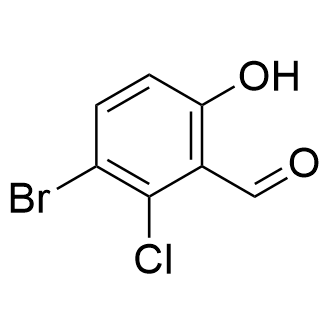 3-溴-2-氯-6-羟基苯甲醛结构式