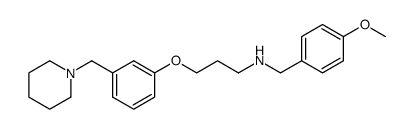 N-[3-[3-(piperidinomethyl)phenoxy]propyl]-4'-methoxybenzylamine结构式