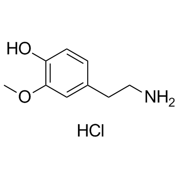 2-甲氧基-4-(2-氨基乙基)苯酚结构式