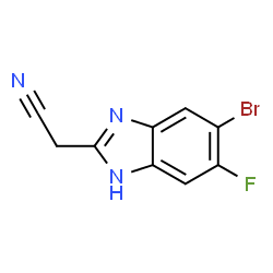2-(氰基甲基)-5-溴-6-氟苯并咪唑结构式