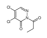 4,5-Dichloro-2-(1-oxopropyl)-3(2H)-pyridazinone Structure