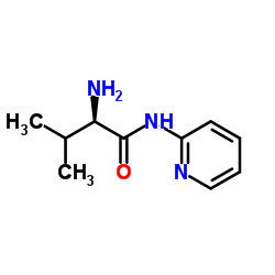 (2R)-2-氨基-3-甲基-N-2-吡啶基丁酰胺结构式
