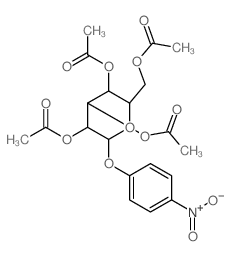 (4-硝基)苯基-2,3,4,6-四-o-乙酰基-alpha-d-半乳糖吡喃糖苷结构式