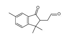 (RS)-2-(2-oxoethyl)-3,3,6-trimethyl-1-indanone结构式