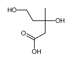 (3R)-3,5-dihydroxy-3-methylpentanoic acid Structure