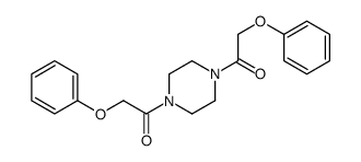 2-phenoxy-1-[4-(2-phenoxyacetyl)-1-piperazinyl]-1-ethanone结构式