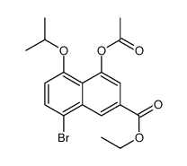 4-(乙酰基氧基)-8-溴-5-(1-甲基乙氧基)-2-萘羧酸乙酯结构式