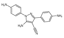 5-amino-1,3-bis(4-aminophenyl)pyrazole-4-carbonitrile Structure