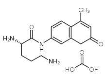 L-鸟氨酸-7-氨基-4-甲基香豆素盐酸盐结构式
