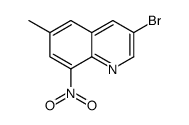 3-溴-6-甲基-8-硝基喹啉结构式