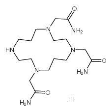 1,4,8-三(氨甲酰基甲基)-1,4,8,11-四氮杂环十四烷 单氢碘结构式