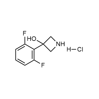 3-(2,6-二氟苯基)氮杂环丁烷-3-醇盐酸盐结构式