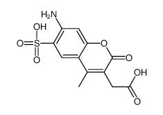 7-氨基-4-甲基-6-磺酸基香豆素-3-乙酸结构式