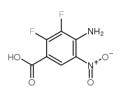 4-氨基-2,3-二氟-5-硝基苯甲酸结构式