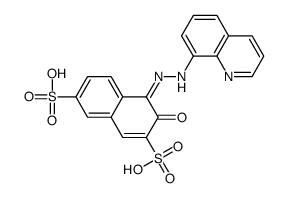 3-oxo-4-(quinolin-8-ylhydrazinylidene)naphthalene-2,7-disulfonic acid结构式