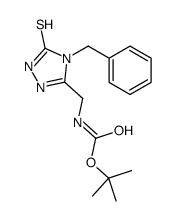 4-苄基-5-(N-叔丁氧羰氨基甲基)-1,2,4-噻唑-3-硫醇结构式
