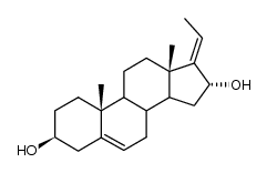5,17(20)-E-pregnadiene-3β,16α-diol结构式