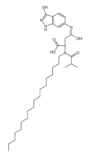 N-(2,3-dihydro-3-oxo-1H-indazol-6-yl)-N2-(2-methylpropionyl)-N2-octadecyl-L-asparagine Structure