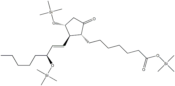 (11R,13E,15S)-9-Oxo-11α,15-bis(trimethylsiloxy)prost-13-en-1-oic acid trimethylsilyl ester结构式