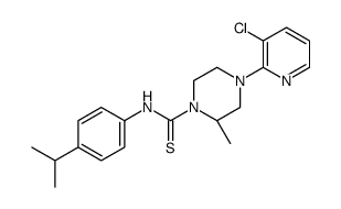 (2R)-4-(3-Chloro-2-pyridinyl)-N-(4-isopropylphenyl)-2-methyl-1-π perazinecarbothioamide Structure