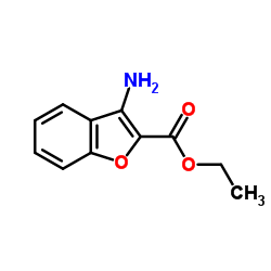 3-氨基苯并[b]呋喃-2-羧酸乙酯结构式
