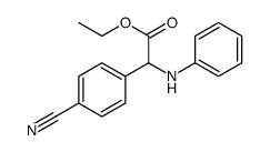 ethyl 2-anilino-2-(4-cyanophenyl)acetate Structure