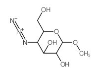 [4,5-dihydroxy-2-(hydroxymethyl)-6-methoxy-oxan-3-yl]imino-imino-azanium结构式