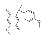 2-methoxy-5-[(1S)-1-(4-methoxyphenyl)prop-2-enyl]cyclohexa-2,5-diene-1,4-dione结构式